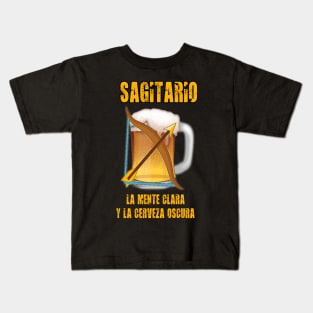 Fun design for lovers of beer and good liquor. Sagittarius sign Kids T-Shirt